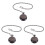 3Pcs Elegant Alloy Retro Watch with Removable Chain 2