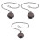 3Pcs Elegant Alloy Retro Watch with Removable Chain 3