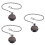3Pcs Elegant Alloy Retro Watch with Removable Chain 7