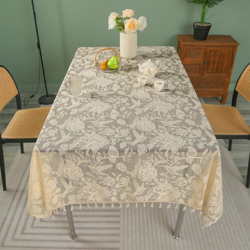Rektangulær vandtæt dug i polyester med beige