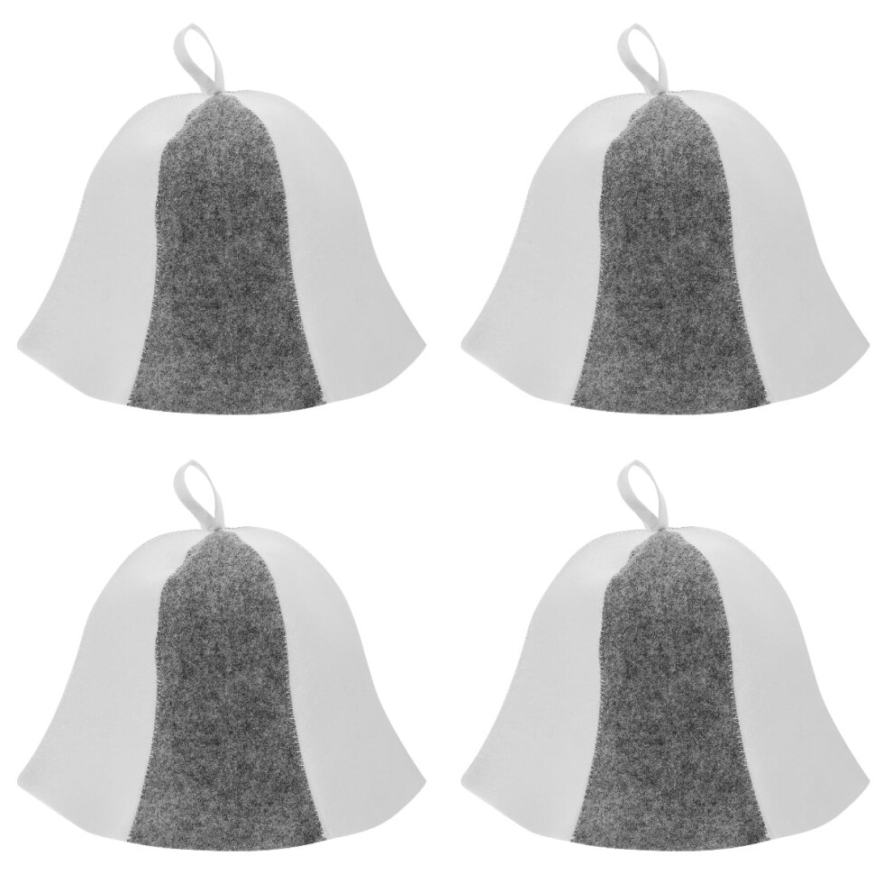 4pcs Felt Sauna Hat Bath Hat for Sauna Comfortable Sauna Hat Absorbent Sauna Hat Felt Bath Hat
