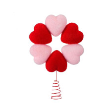 Décoration de sapin en forme de cœur floqué pour la Saint-Valentin, multicolore – Cadeau idéal
