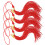 8Pcs Red Graduation Cap Tassels Polyester Decorative Fringe Pendants 2