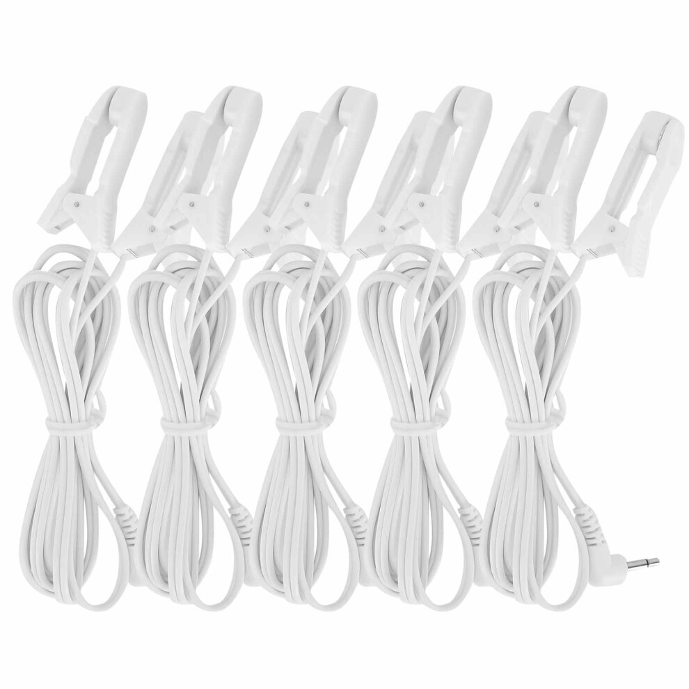 Breast & Ear Clip Electrode Lead Wires Ear Clip Stimulator For Physiotherapy Instruments Shielded Plug Durable Conductive Electrodes Replacement