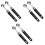6Pcs Black Ice Cream and Fruit Digging Spoons Easy Storage Handle 3