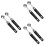 6Pcs Black Ice Cream and Fruit Digging Spoons Easy Storage Handle 6