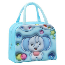 Sac à bento en liquidation - Sac isotherme éléphant bleu, sac à main, sac à lunch, sac à lunch chiot marron (isolation 3D), étagère de