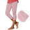 Women's Lightweight Mesh Capri Leggings Pink 1