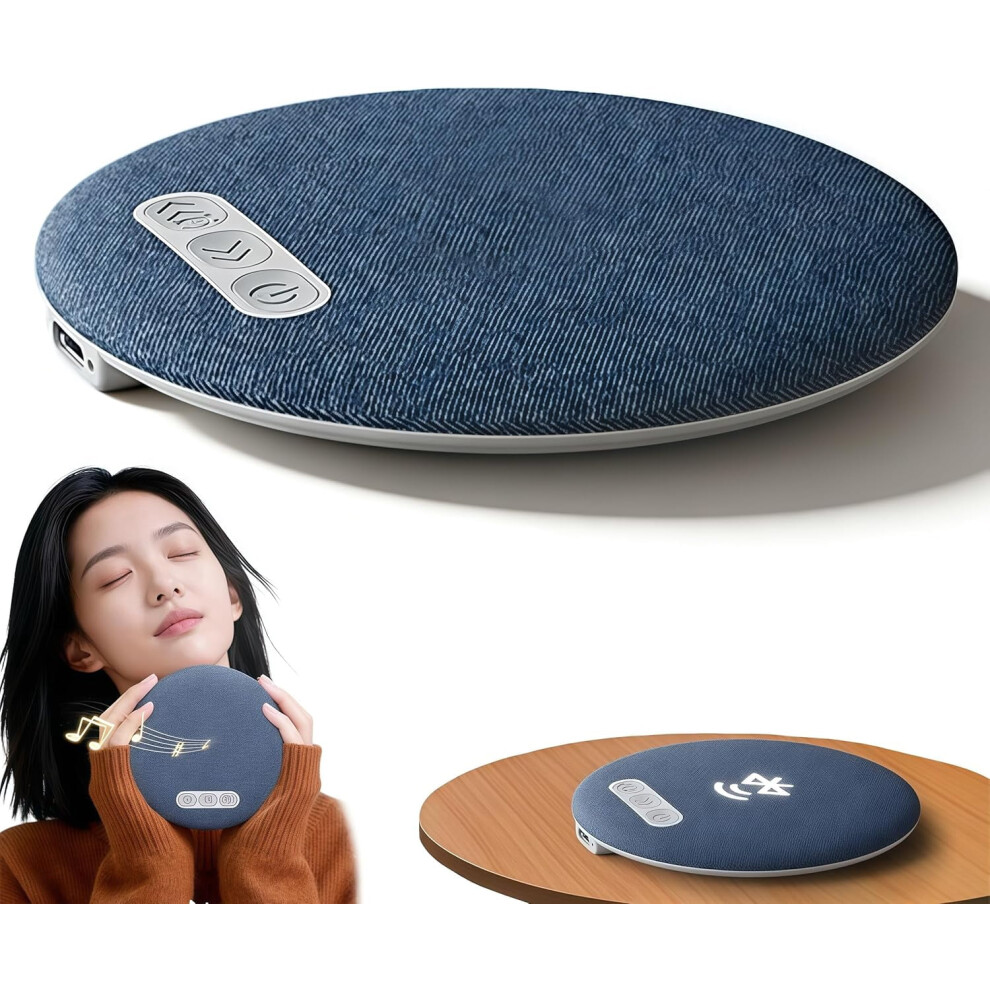 White 2026 New Bluetooth Sleep Pillow Speaker With Noise Timer, Stereo Bass & Private Headphones Â Compatible With Ios/Android