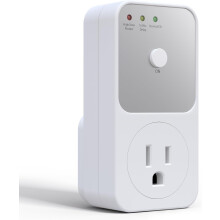 1800W Surge Protector Single Outlet for Refrigerator, TV, PC – Wall-Mounted, 120V/15A, Ground & LED Indicators, 1 Pack