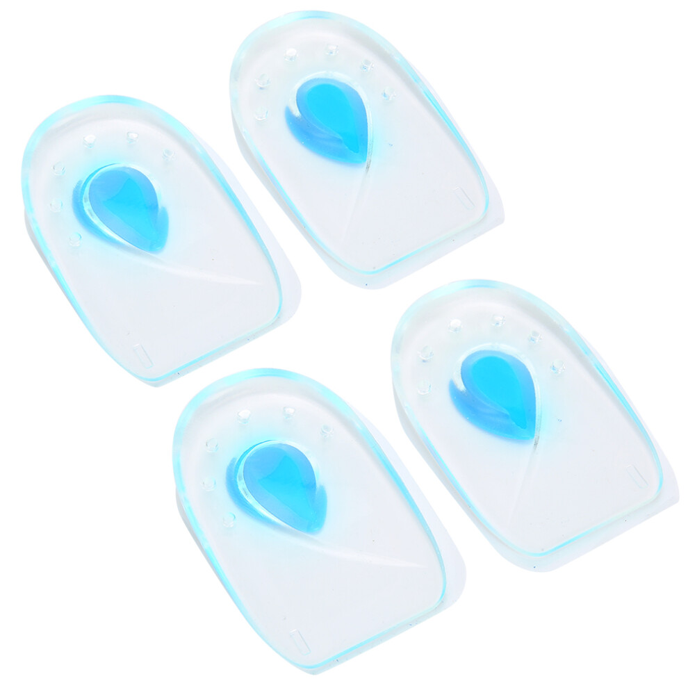 Shock Absorbing Gel Heel Cushions Plantar Fasciitis Inserts Bone Spurs Heel Pain Relief Sore Feet Soft Lightweight Comfortable Design Medical Grade