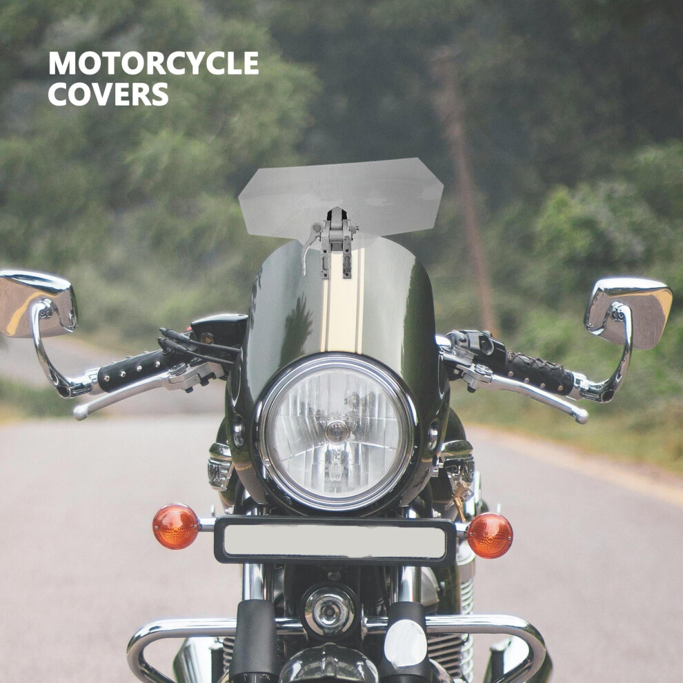 Adjustable Motorcycle Windscreen Extension, Universal Wind Deflector For Dirt Bikes & Scooters, Â Compatible With Honda, Yamaha, Suzuki Grey 9341593616751