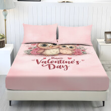 Pink twin sheet set cooling 3-piece with 9.8 inch pocket