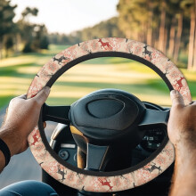 Lenkradbezug mit Hirschmotiv für Golfcarts – Hitzebeständig, hochwertige Textur, universell passend, kompatibel mit Club Car, tolles Geschenk