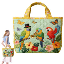 Virenlux Stepptasche für Damen – Vintage-Baumwolle, leichte, weiche Schultertasche für Arbeit, Reisen, Strand, Mittagessen und Alltag