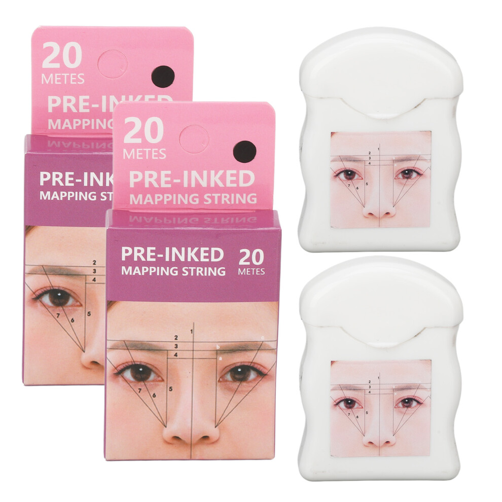 Precision Brow Shaping Pre Inked Mapping String Detoxifying Bamboo Charcoal Allergen Free Ink For Symmetrical Brows Easy To Use Brow Thread