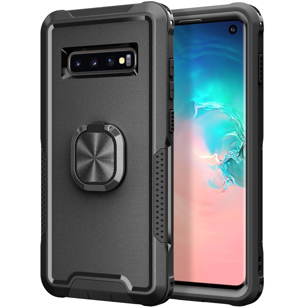 Hybrid Rugged Shockproof Case Compatible With Samsung Galaxy S10 Case, Black 9341593623148