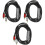 3Pcs Flexible Audio Transferring Cable Black Copper Guitar Mic Cable 4