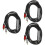 3Pcs Flexible Audio Transferring Cable Black Copper Guitar Mic Cable 7