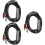 3Pcs Flexible Audio Transferring Cable Black Copper Guitar Mic Cable 8