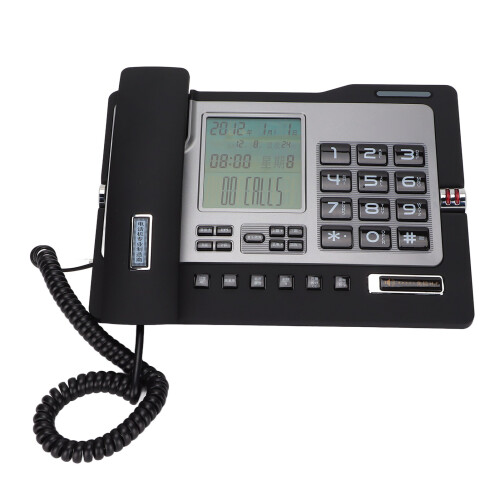 Modern Business Communication System Featuring A Clear Monochrome Display, Integrated Speakerphone, And Advanced Network Compatibility 1