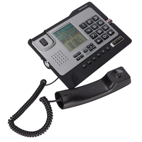 Modern Business Communication System Featuring A Clear Monochrome Display, Integrated Speakerphone, And Advanced Network Compatibility 2