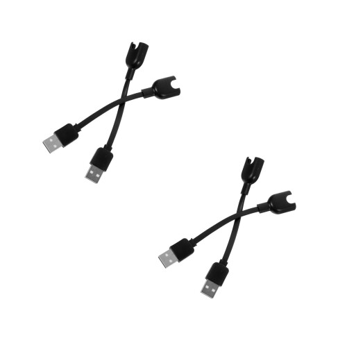 4Pcs USB Charger Cord Black Durable Cable for Smartwatch Charging 2