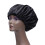 2Pcs Solid Color Black Sleeping Hat Women Soft Elastic Hair Cap 9