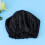 2Pcs Solid Color Black Sleeping Hat Women Soft Elastic Hair Cap 10