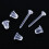 100 Pairs Plastic Earrings,Clear Earrings Clear Post Earring Posts and Backs Silicone Stud 1