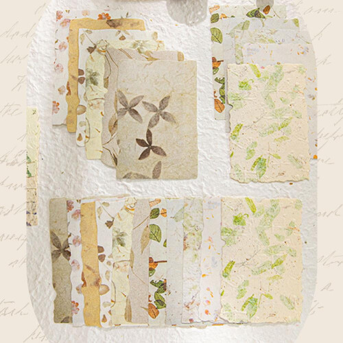 Clerance! Scrapbook Paper Embossed Textured Paper Assorted Set DIY Collage