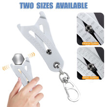 Portable Thread Size Checker Keychain Gauge for Inch/Metric Nuts & Bolts, Compatible with Standard Hex Tools