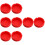8Pcs Non-Slip Silicone Beer Coaster Pad Red Protective Mat 8