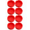 8Pcs Non-Slip Silicone Beer Coaster Pad Red Protective Mat 9