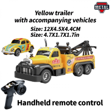 Mini camión de aleación a escala 1:64 con control remoto, luces, control remoto de 2.4 GHz y aplicación. Coche de juguete ideal como regalo de