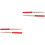 2Pairs Portable Red Wooden Drum Stick with Comfortable Rubber Handle 2