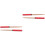 2Pairs Portable Red Wooden Drum Stick with Comfortable Rubber Handle 3