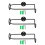 3Pcs Metal Wall Wine Rack Black Iron Decorative Wall Mounted Holder 9