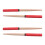 2Pairs Portable Red Wooden Drum Stick with Comfortable Rubber Handle 4