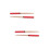 2Pairs Portable Red Wooden Drum Stick with Comfortable Rubber Handle 6