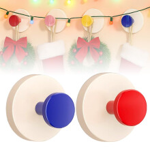 2 Pack Heavy Duty Suction Cup Hooks, 11 LBS, No Drill, Clear Wreath Hangers for Glass Door, Compatible with Christmas Decor & Bathroom Organization