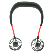 Bladeless Portable Neck Fan Black Personal Fan For Camping 1Set