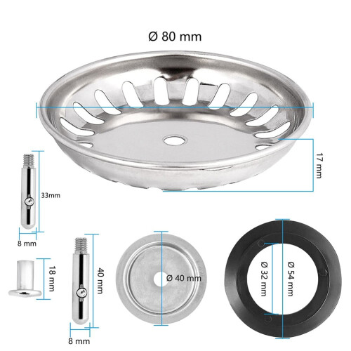 Kitchen Sink Strainer Replacement Stainless Steel Drain
