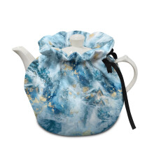 Marble Stripes Tea Cozy for Teapot – Insulated Kettle Cover with Elastic Band & Drawstring, Wear-Resistant, for Home/Kitchen/Tea Party