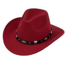 Stijlvolle unisex cowboyhoed met metalen details voor concerten, buitenevenementen en feestjes. Elegant western modeaccessoire.