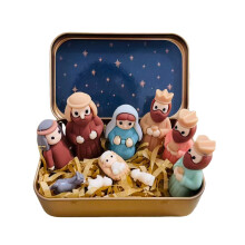 Mini Christmas Nativity Set, Portable Pocket Birth Of Jesus Ornament, Holy Family Sheep And Jesus Figurines, Easter Interior Decoration