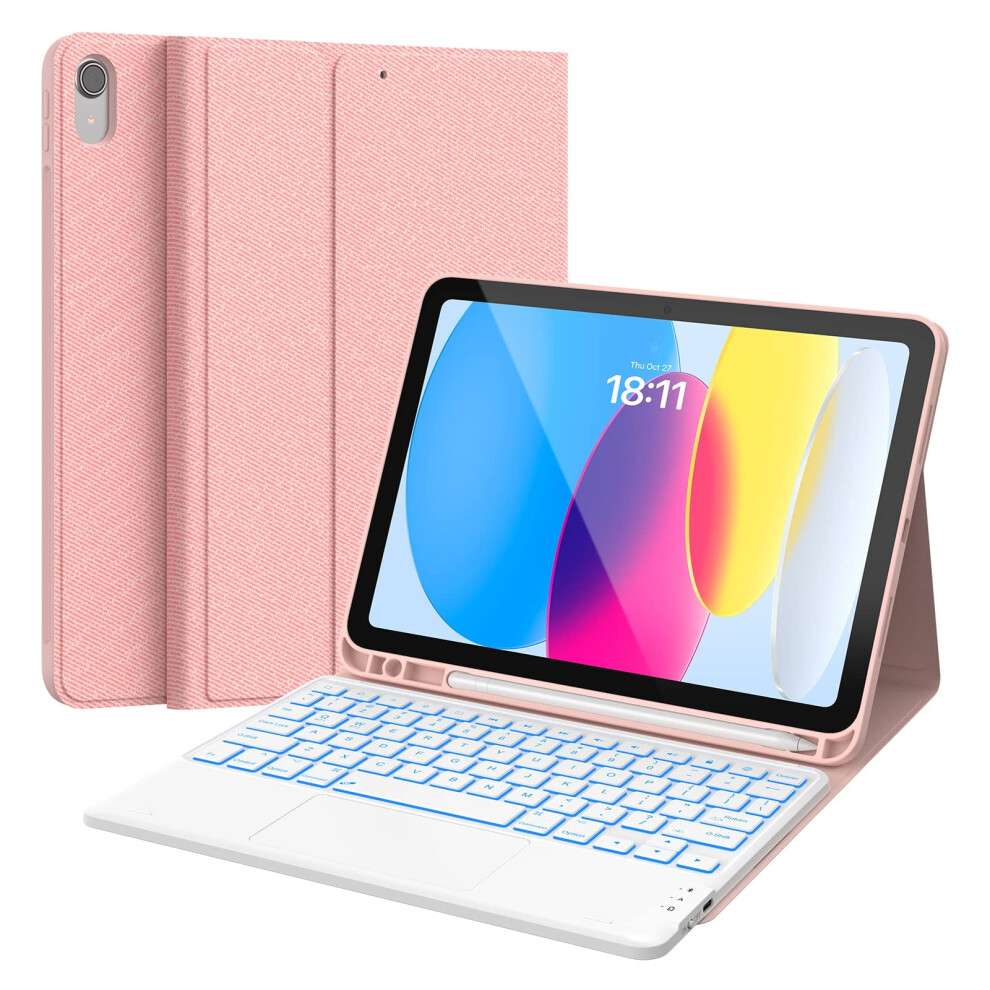 Backlit Protective Case With Keyboard Compatible With Ipad 10Th Generation 10.9 Inch 9097180815174