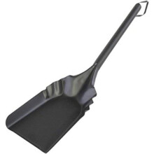 Pala para chimenea de 17" - Acero de gran calibre - Acabado resistente al calor - Correa de cuero para colgar - Pala para carbón