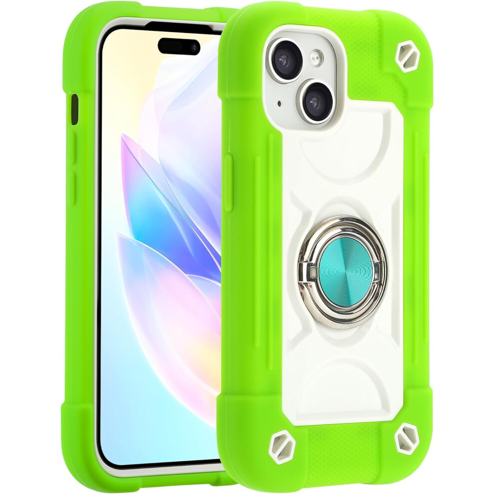 Compatible With Iphone 15 Case 6.1" Â Rugged Military-Grade Drop Protection, Built-In Kickstand, 3-In-1 Durable Cover (Guava) 9165521777396