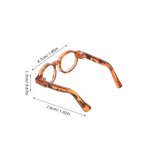 10Pairs Plastic Doll Glasses Leopard Decorative for Dolls 1